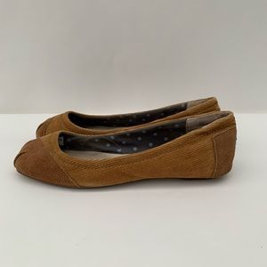 Toms Corduroy/Suede Ballet Flats Size 5.5